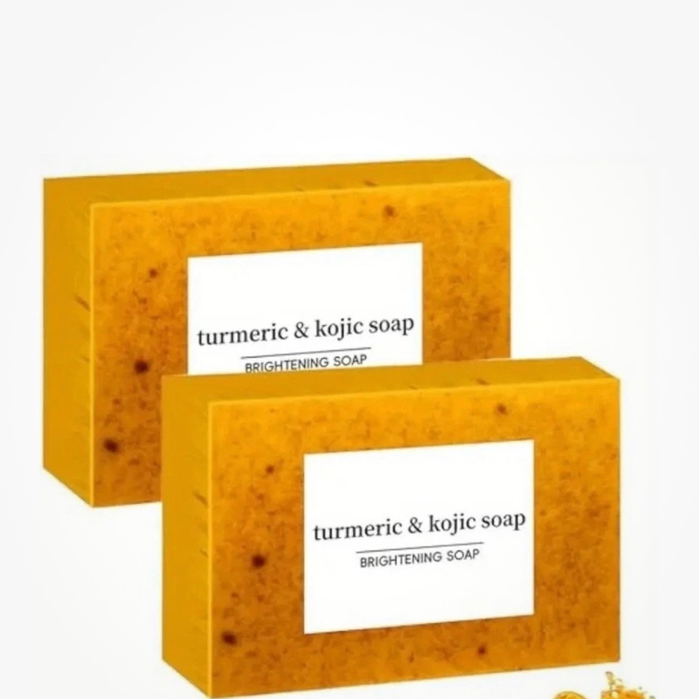2pcsTurmeric & Kojic Brightening Soap - Golden Yellow